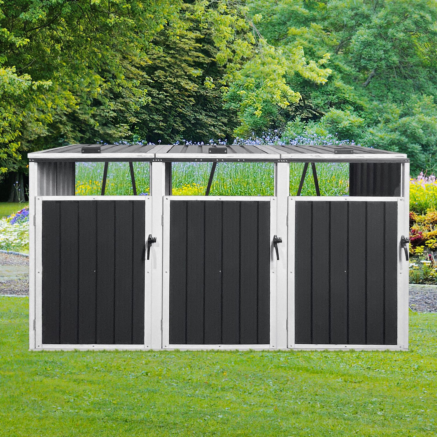 Metal Garbage Bin Shed